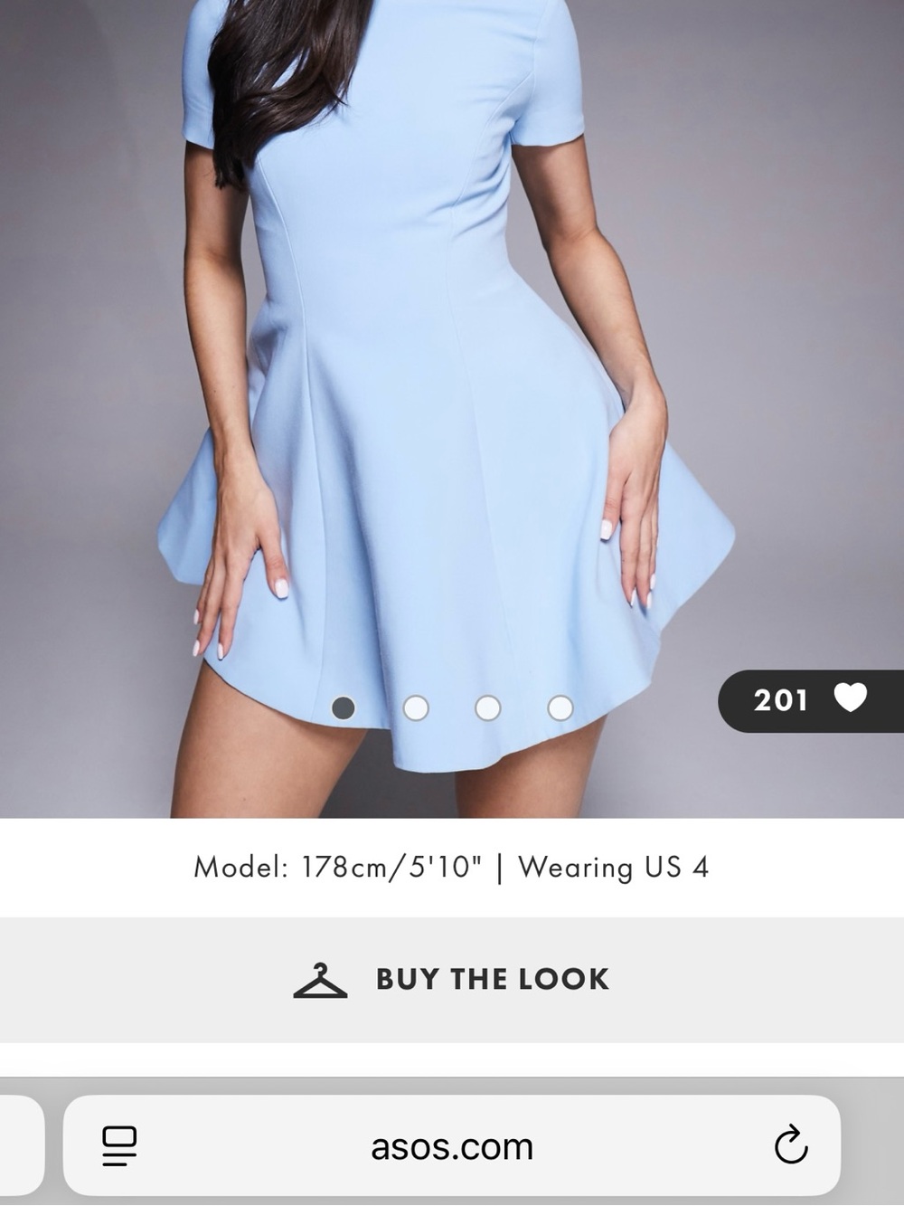 BARDOT Zephyra short soft blue dress